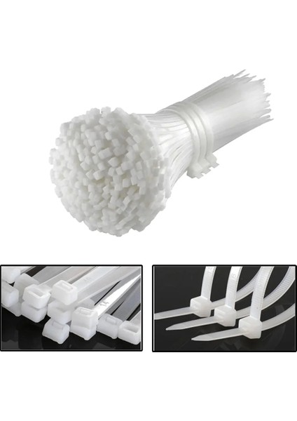 Pemsan 40CM x 4,8mm Plastik Cırt Kelepçe Kablo Bağı (100 Adet)