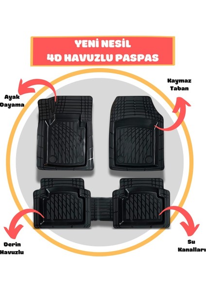 Fuhe Oto Citroen C3 Aircross 2024 Uyumlu 4d Havuzlu Paspas