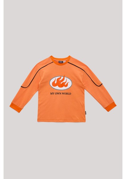 Bg Store Erkek Çocuk Oranj Sweatshirt