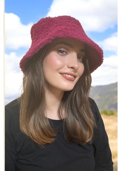 Magenta Merinos Bucket Şapka