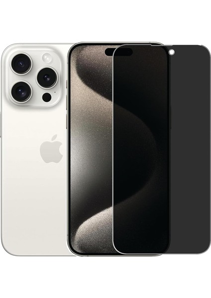 Apple iPhone 16 Pro Max ile Uyumlu Hayalet Gizlilik Filtreli Privacy 9h Cam Ekran Koruyucu