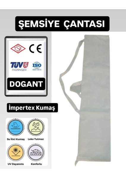 Plaj Şemsiyesi Bej Taşıma Çantası Kılıfı Sıvı Geçirmez