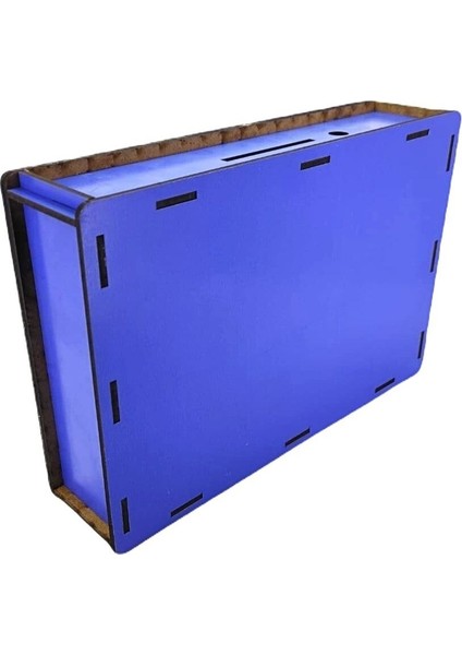Parabox Sarı Lacivert Hedefli Para Biriktirme Kumbarası 3.000 Hedefli Ahşap Para Kutusu modelleri