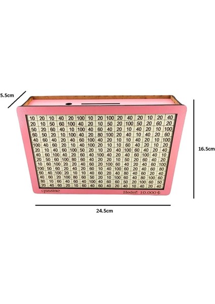 Hedefli Para Biriktirme Kutusu 10.000 Pembe Kumbara