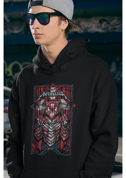 Metallica Baskılı Unisex Oversize Rock Metal Hoodie
