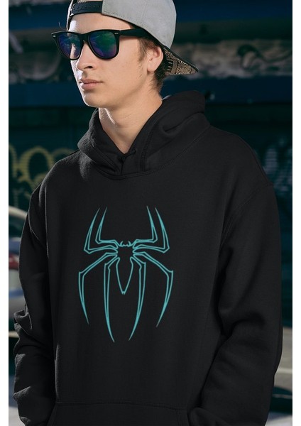 Örümcek Adam Logo Baskılı Unisex Oversize Hoodie fiyatları