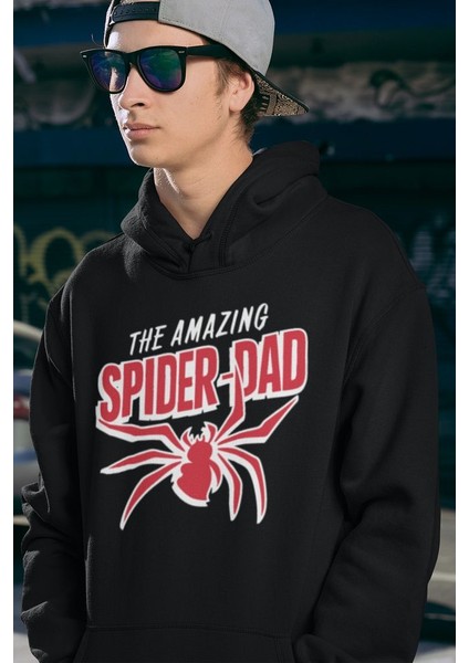 The Amazing Spider-Dad Baskılı Unisex Oversize Örümcek Adam Hoodie