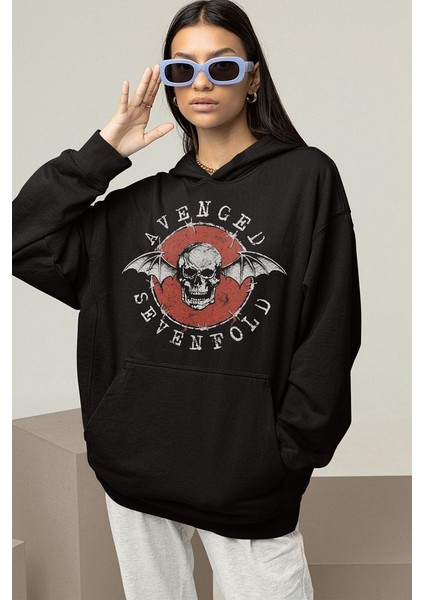 Avenged Sevenfold Baskılı Unisex Oversize Rock Metal Hoodie modelleri