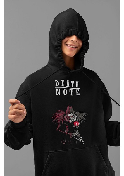 Death Note Baskılı Unisex Oversize Anime Hoodie