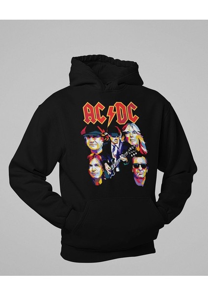 Ac Dc Rock Metal Baskılı Unisex Oversize Müzik Grubu Hoodie modelleri