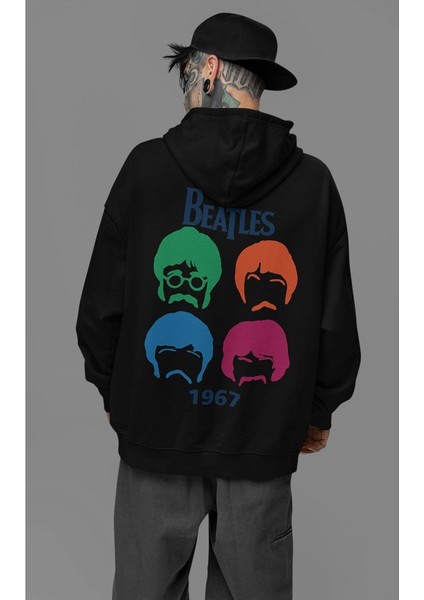 The Beatles 1967 Baskılı Unisex Oversize Müzik Grubu Hoodie modelleri