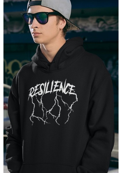 Resilience Baskılı Unisex Oversize Tasarım Hoodie fırsatları