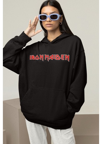 Iron Maiden Müzik Grubu Baskılı Unisex Oversize Rock Metal Hoodie fiyatları