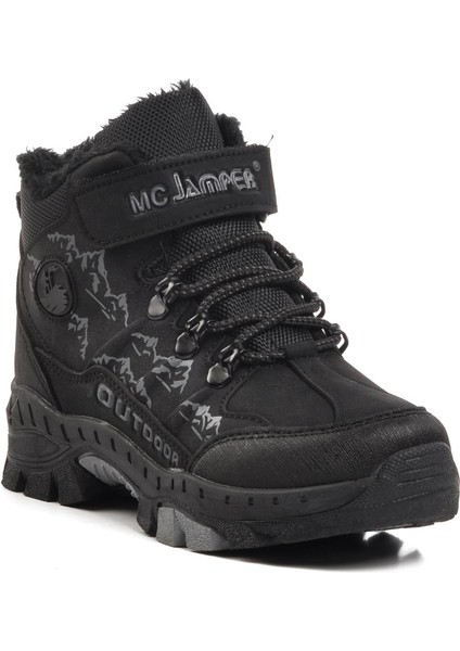 2040-F Siyah Çocuk Kürklü Bot