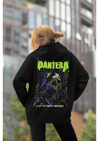 Pantera Rock Metal Baskılı Unisex Oversize Müzik Grubu Hoodie modelleri