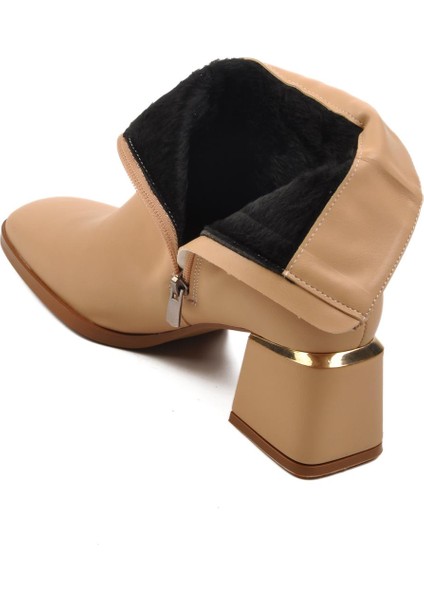 Pc-54000 Bej Içi Kürklü Kadın Topuklu Bot fırsatları