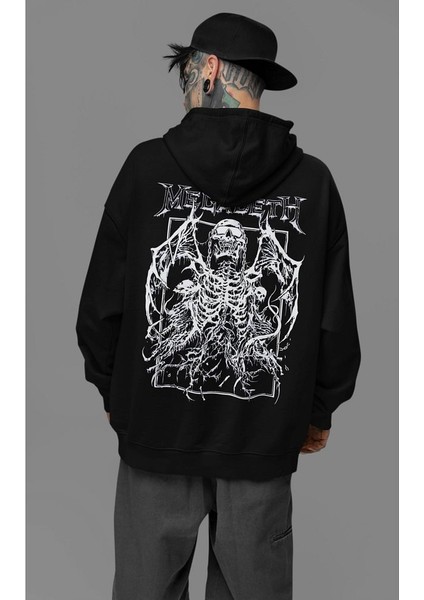 Megadeth Müzik Grubu Baskılı Unisex Oversize Tasarım Hoodie