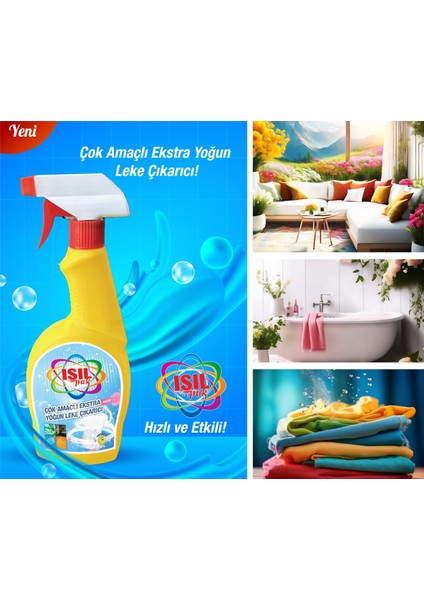 750 ml 3'lü Leke Çıkarıcı Çok Amaçlı Extra Yoğun Temizleyici fırsatları