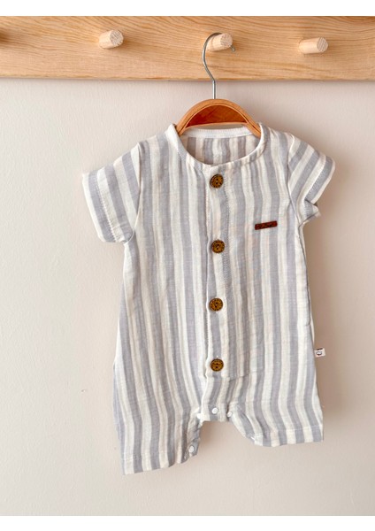 Tyler Erkek Bebek Müslin Çizgili Tulum fiyatları