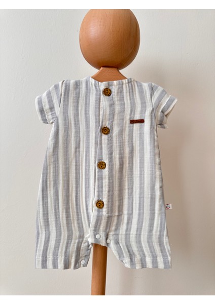 Tyler Erkek Bebek Müslin Çizgili Tulum modelleri