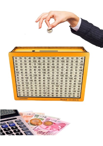 Parabox Hedef Kumbarası Hedefli Para Biriktirme Kutusu 3,000 Turuncu Kumbara fiyatları