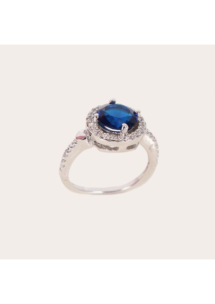 Safir Taşlı Gümüş Yüzük NUR-YZ00209