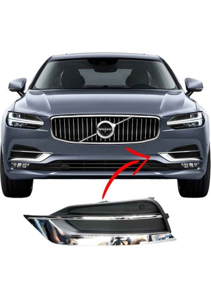 Volvo S90 Sis Kapağı Kromlu Sol 2017 2020