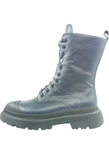 1308242413 Kadın Günlük Bot Postal Burunlu Lacivert Anilin