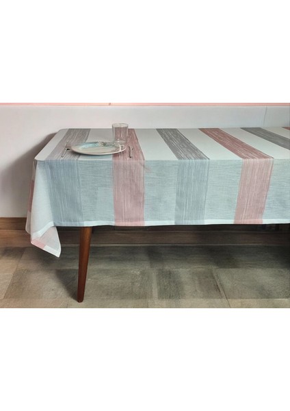 145*230 cm Şerit Jakarlı Polyester Masa Örtüsü(Lm)