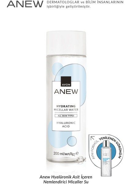 Anew Hydrating Micellar Nemlendirici Temizleme Suyu 200 ml. Üçlü Set