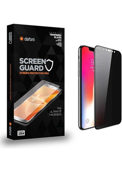 Apple iPhone 11 Pro Full Privacy Tempered Glass Premium Cam Ekran Koruyucu