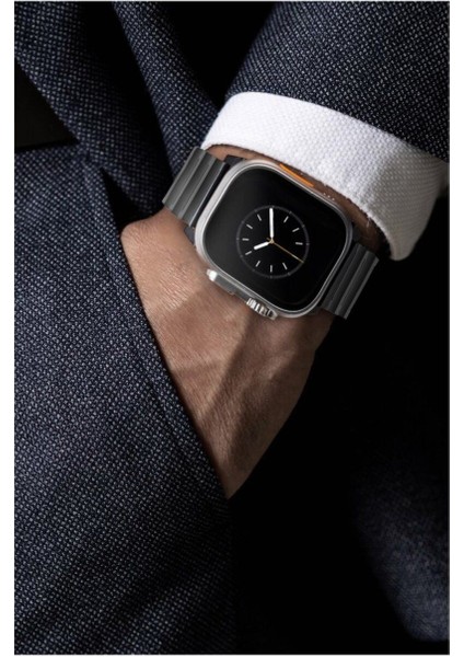 Apple Watch 44MM Kordon Strova Mag Serisi Çelik Ayarlanabilir Kordon