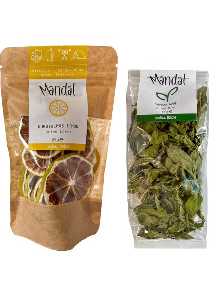 Nane Limon Kurutulmuş Limon 25 gr Yaprak Nane 10 gr