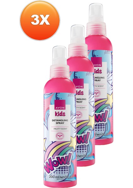 Kids Wow Çocuklar İçin Meyve Kokulu Saç Açıcı Sprey 200 ml x 3 adet fiyatları