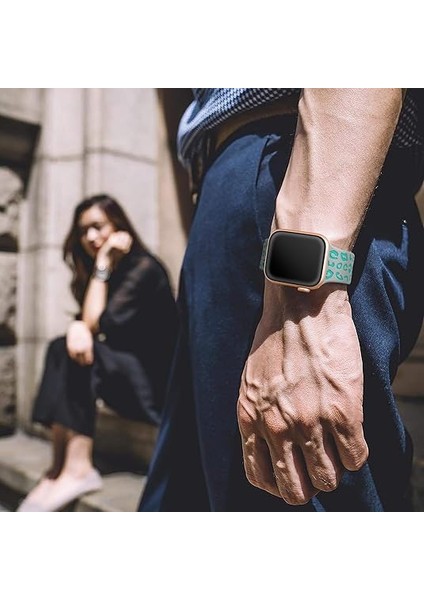 Apple Watch 10 42mm - 38/40/41mm Kordon Leopar Desen Yumuşak Silikon Kordon 2/3/4/5/6/se/7/8/9 indirimleri