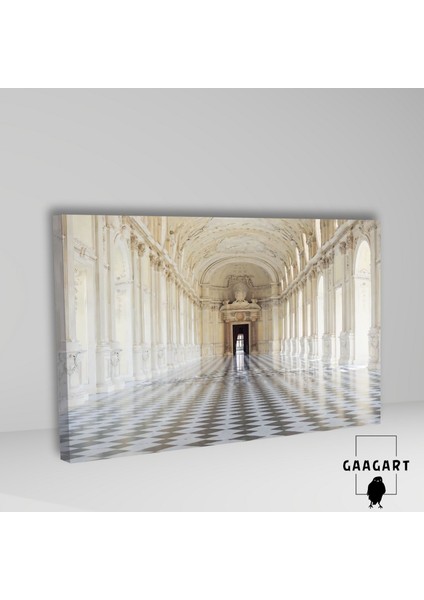 Tekli Yatay Kanvas Duvar Tablosu Işlemeli Sütunlar Görseli fiyatları