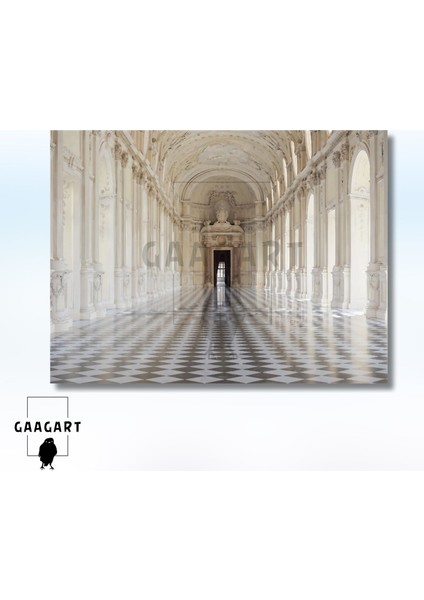 Tekli Yatay Kanvas Duvar Tablosu Işlemeli Sütunlar Görseli modelleri