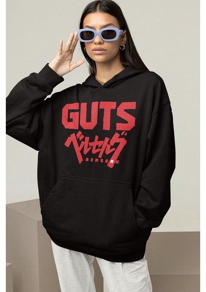 Guts Berserk Baskılı Unisex Oversize Anime Hoodie fiyatları