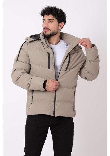 Çift Göğüs Fermuarlı Karbon Deri Şişme Mont Pldp 2986_50406 modelleri