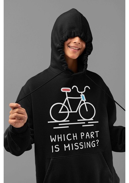 Which Part Is Missing ? Yazılı Unisex Oversize Hoodie