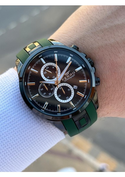 Silikon Kordon Iç Fonksiyonları Aktif 30 mt Suya Dayanıklı Erkek Kol Saati EFM.31380-Y5 modelleri