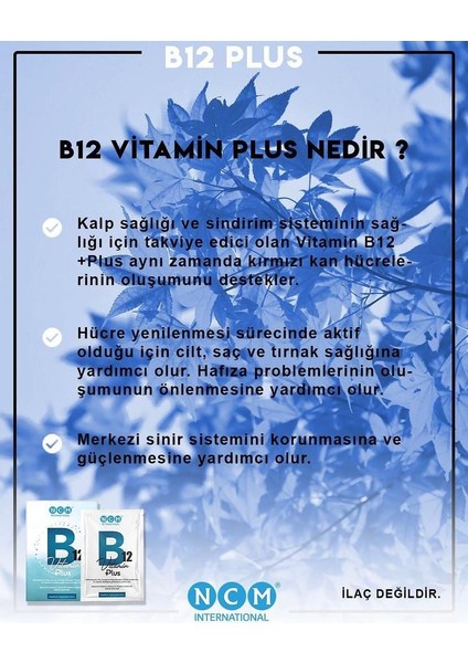 B12 Vitamin Plus 30 Günlük