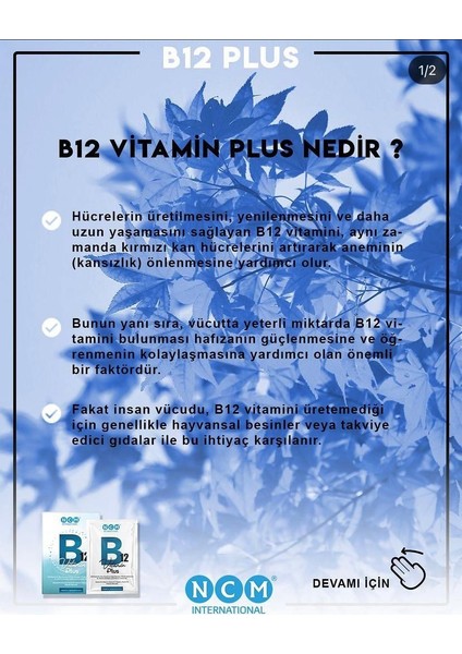 B12 Vitamin Plus 30 Günlük