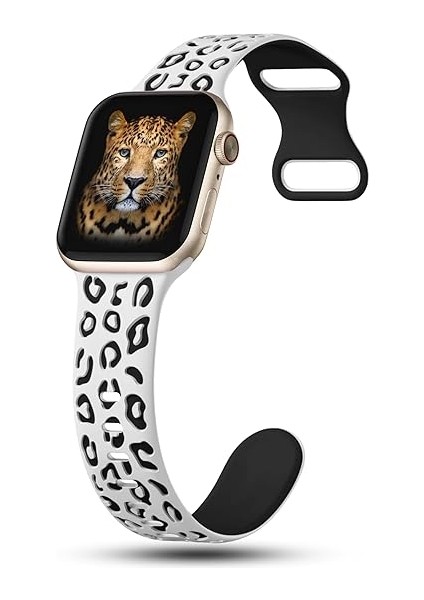 Apple Watch 44/45/46/49mm Kordon Leopar Desen Yumuşak Silikon Kordon 2/3/4/5/6/se/7/8/9/10/11/ultra fiyatları