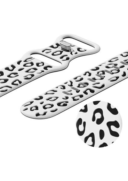 Apple Watch 44/45/46/49mm Kordon Leopar Desen Yumuşak Silikon Kordon 2/3/4/5/6/se/7/8/9/10/11/ultra fırsatları