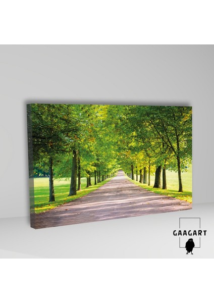 Tekli Yatay Kanvas Duvar Tablosu Yeşil Çimenler ve Yol fiyatları