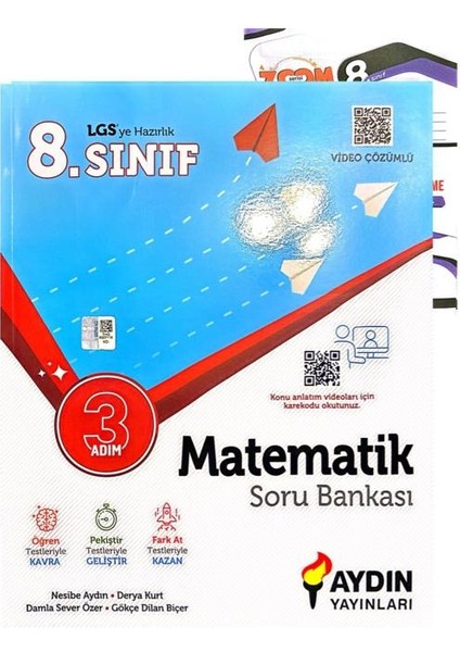 8. Sınıf Üç Adım Matematik Soru Bankası - Günay Yayınları Denemeli