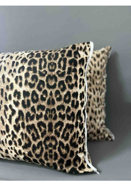 Leopar Desenli Yastık Kılıfı