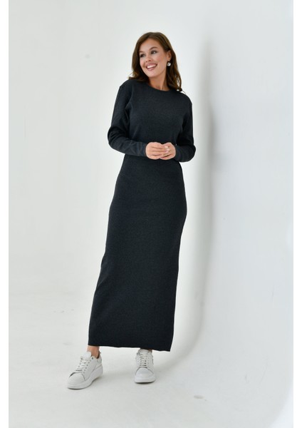 Uzun Kollu Fitilli Bisiklet Sıfır Yaka Terletmeyen Pamuklu Içlik Uzun Elbise Astar Tesettür