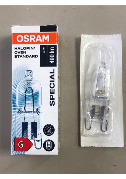 10 Adet Osram G9 40W=490 Lümen Fırın Lambası